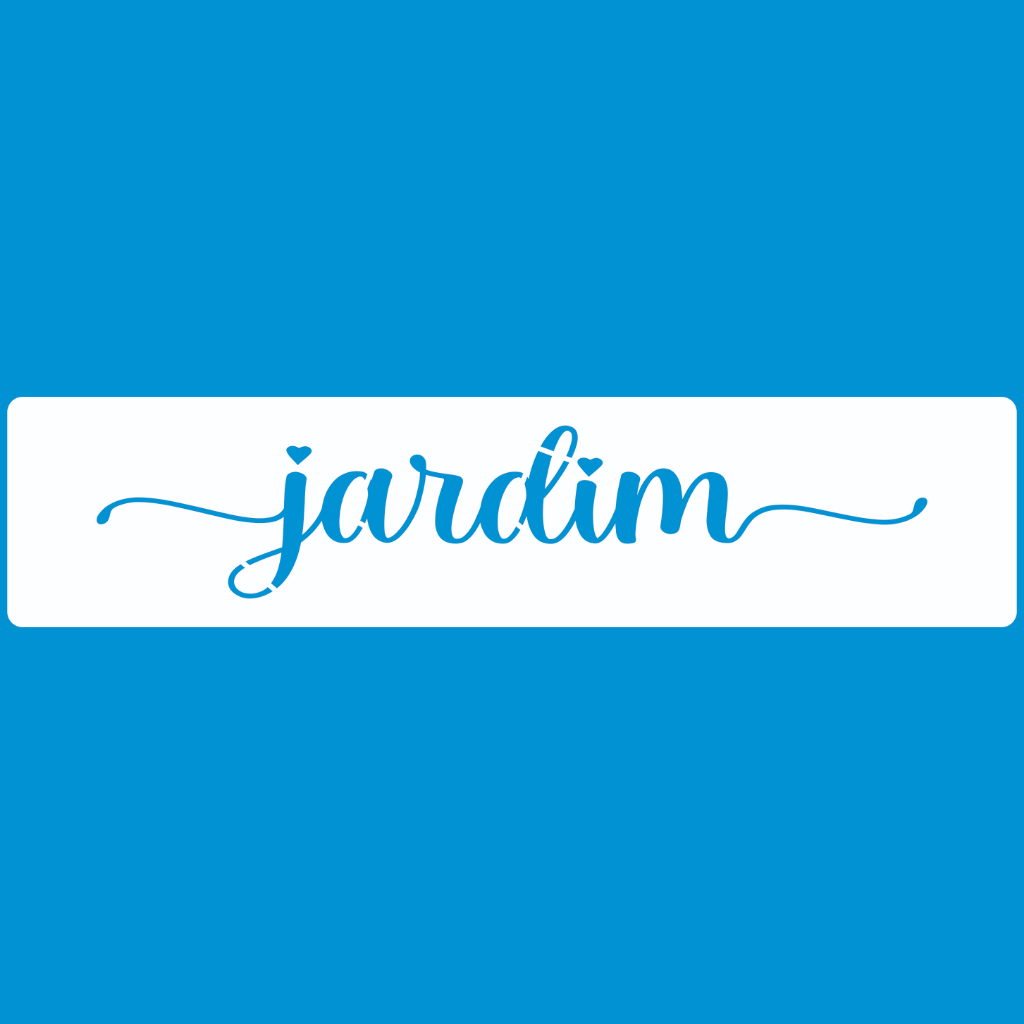Stencil 5 X 20 JARDIM Molde Vazado Para Pintura Tecido Mdf Madeira Parede Camiseta Pano Prato