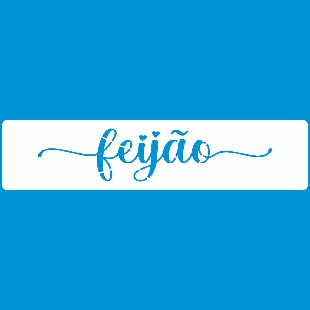 Stencil 5 X 20 FEIJÃO Molde Vazado Para Pintura Tecido Mdf Madeira Parede Camiseta Pano Prato