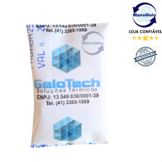 Gelo em gel artificial reutilizável flexível 15 ml Gelotech - bolsa de gelo ideal para cooler em Oferta na Shopee