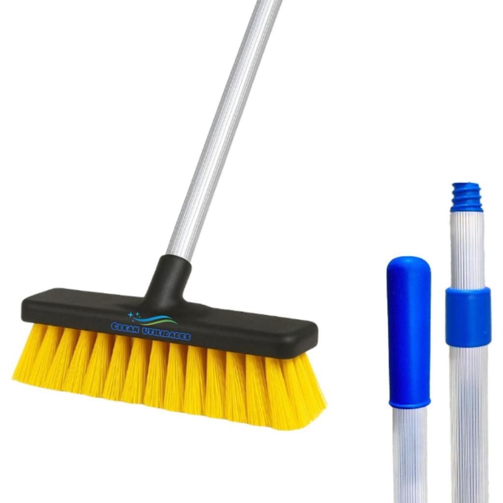 VASSOURA LIMPA PARA-BRISAS PAINÉL SOLAR COM CABO EXTENSÍVEL PROFISSIONAL - LINHA SUPREMA CLEAN