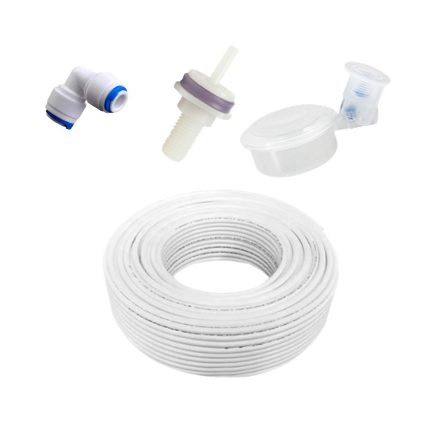 Adaptador de Fixação da Boia na Tampa do Filtro + Boia Nível de Água + Engate Rápido União L ¼ +Tubo