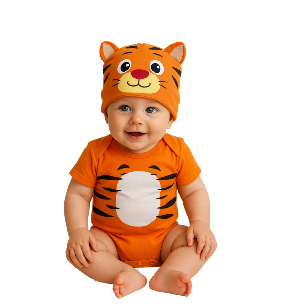 Body Bebe Temático Mesversario Tigre em Oferta na Shopee