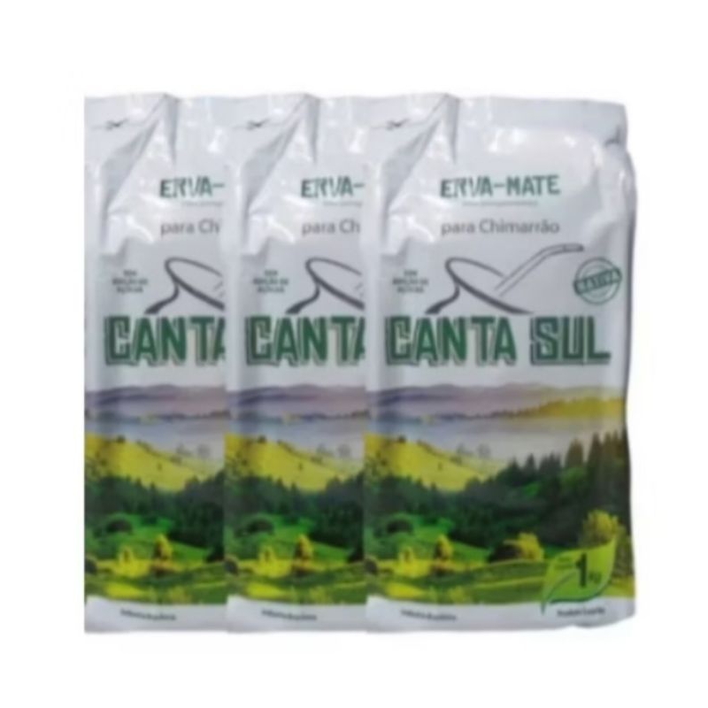 KIT3 Erva Mate 1KG Canta Sul Para Chimarrão KIT3 UNIDADES