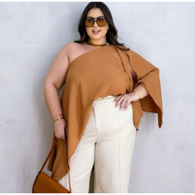 Blusa Bata Capa Boho chic com Top Plus size Soltinha Multi formas