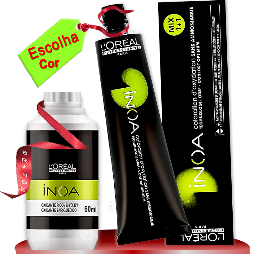 ESCOLHA A COR - Kit Tinta Inoa Loreal 60g + OX Inoa - Tintura Coloração sem Amônia e sem Chumbo em Oferta na Shopee