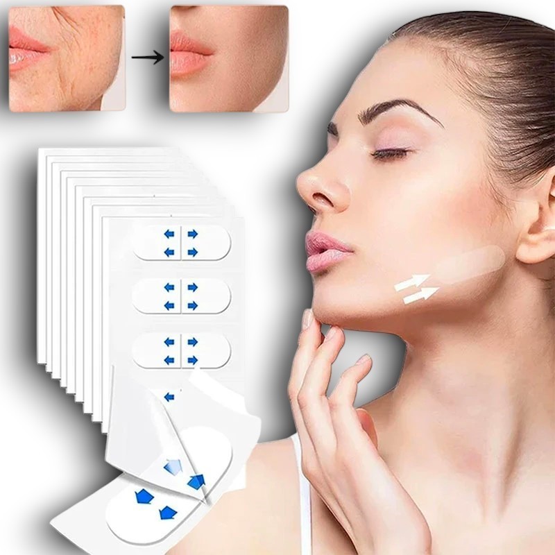 40 Pçs Adesivos Facial Fita De Lifting Anti Envelhecimento Faciais Transparentes para Levantar e Revitalizar a Pele