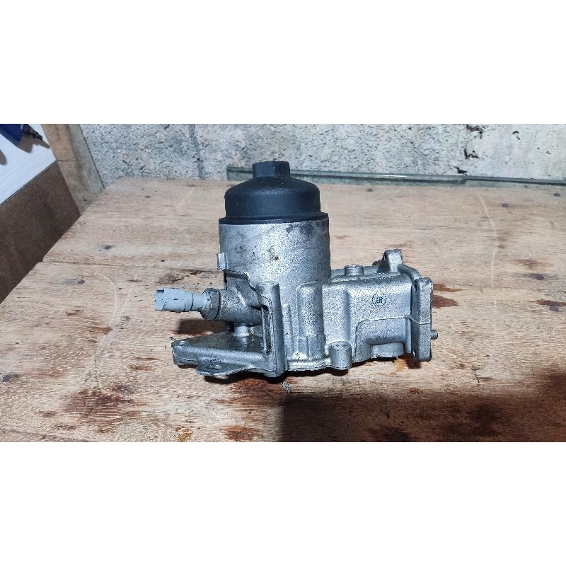 suporte filtro de óleo completo com sensor e defletor de calor trocador radiador 9650348180