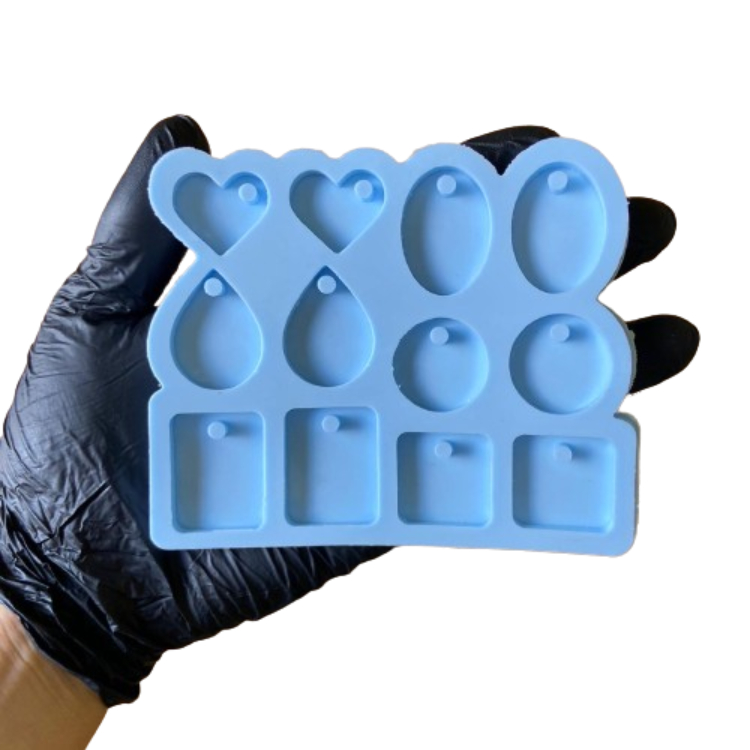 Molde Silicone 12 Tags Pingente M83 Resina Colar Joia Decora