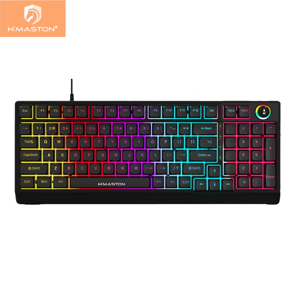 H'maston TK03 Teclado Mecânico Com Fio Gamer Rgb Com Botão De Iluminado em Oferta na Shopee