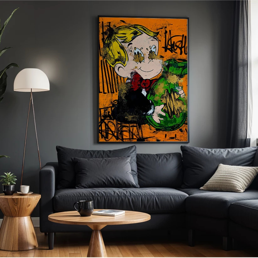 Quadro Decorativo Richie Rich – O Garoto Milionário | Estilo Pop Art para Sala, Quarto ou Escritório