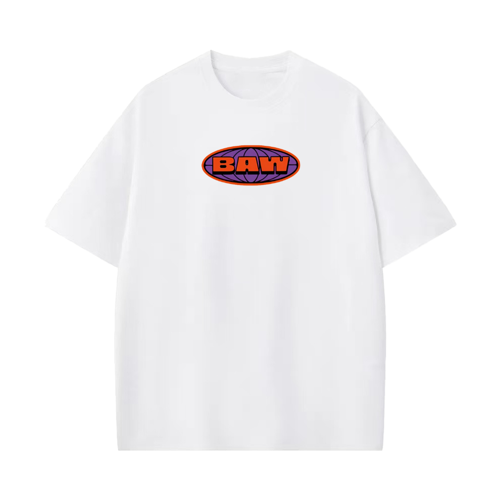 [Camiseta Premium em Algodão Puro]GXG Camiseta Streetwear BAW Estampada Camiseta Oversized Algodão Globe — imagem 2 de 2