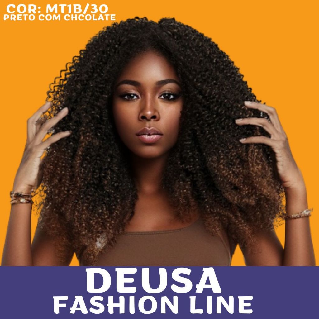 Cabelo Cacheado Orgânico Deusa 65cm FASHION LINE