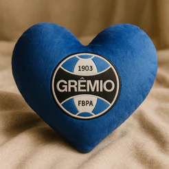 Almofada Coração Grêmio – Presente Perfeito para Tricolores! 23x21