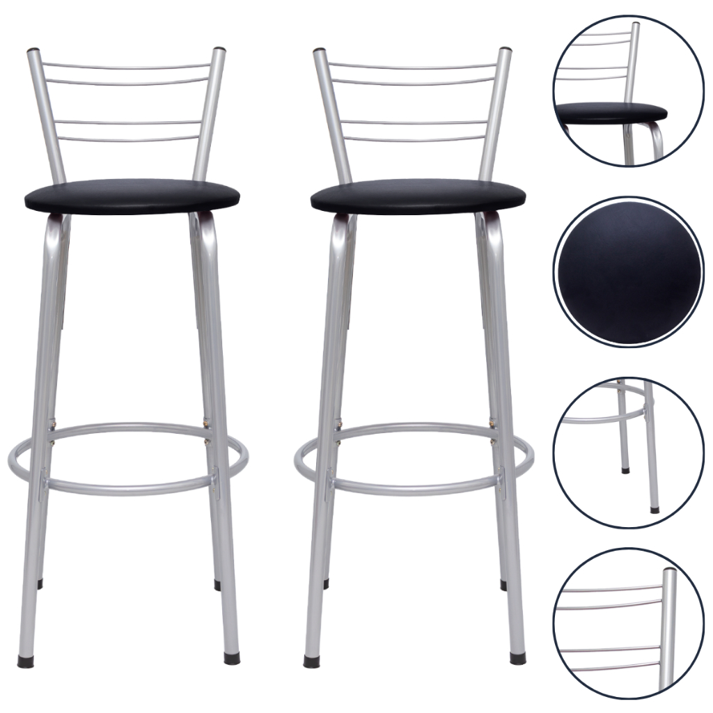 Kit 2 Banquetas Alta Bistrô Bancos Bancada Cozinha Americana Bar Balcão em Oferta na Shopee