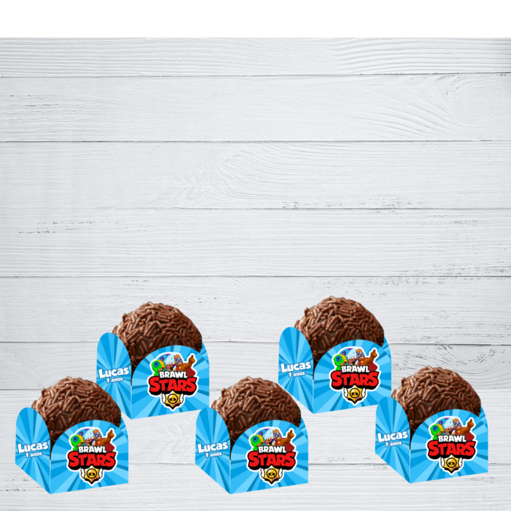 Forminha para Doces Brawl Stars - Forminhas para Docinhos Personalizadas Brawl Stars- Forminha para doces- Festa Brawl S