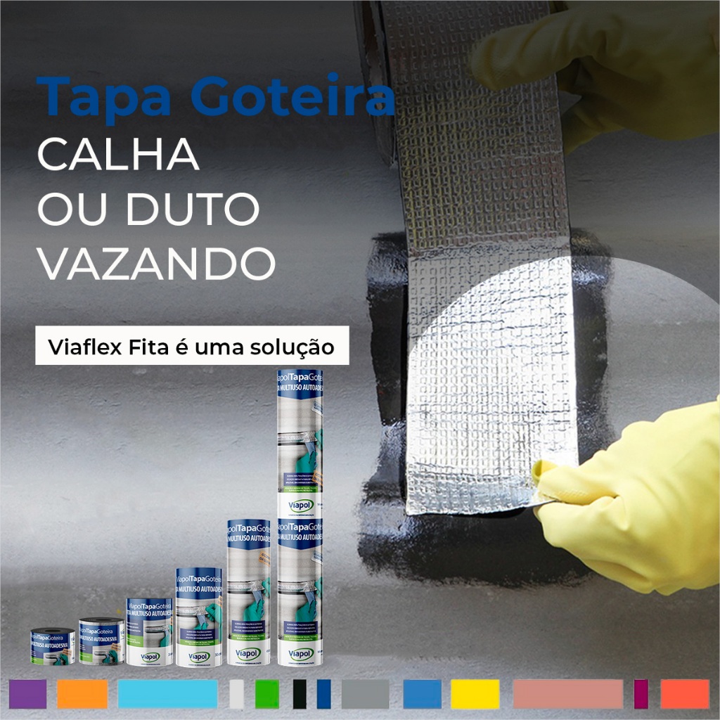 Fita Veda Tudo Tampa Furo Telhas Calhas Cumeeira Rufo Caixa 15cm x 10m · foto 2
