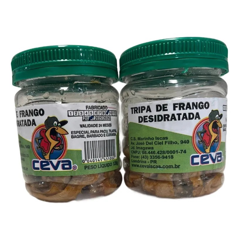 KIT02UNS Ceva TRIPA DE FRANGO DESIDRATADA 120G