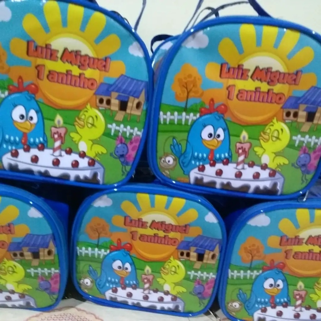 25 Bolsas arredondada Personalizadas P/Lembrancinha de aniversário - todos os temas