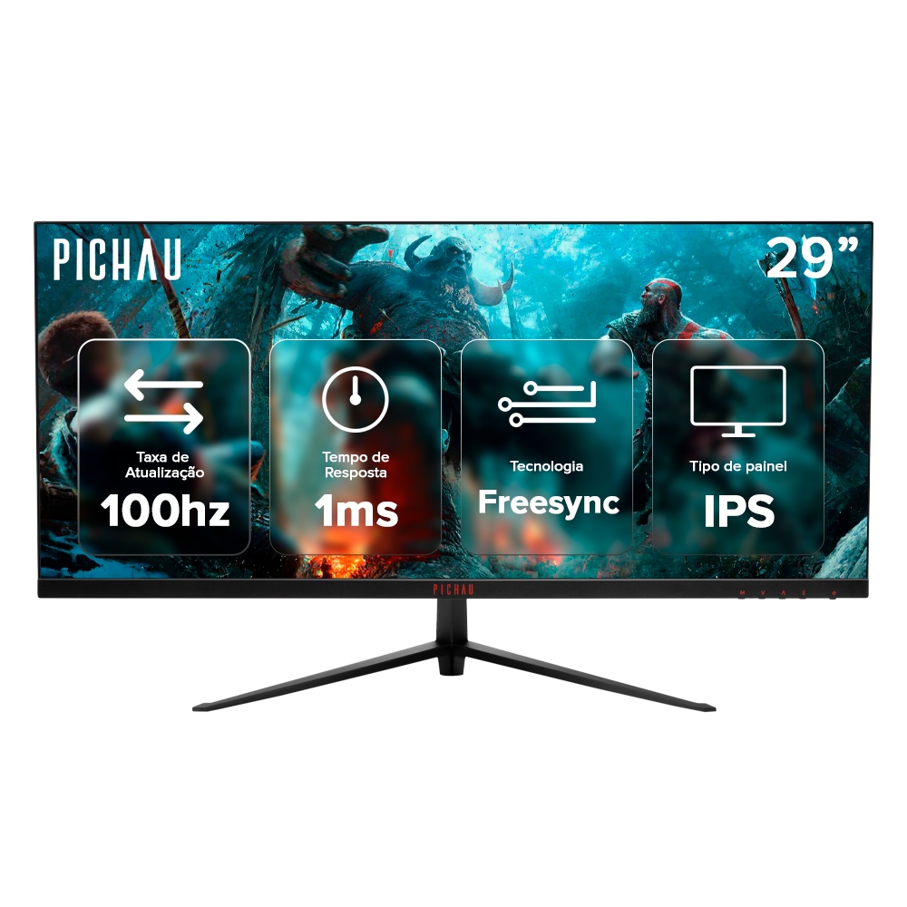 Monitor Gamer Pichau Nexus Wide 29, 29 Pol, IPS, WFHD, 1ms, 100Hz, FreeSync, HDMI/DP, PG-NXSW29-BL01 - Computers & Accessories