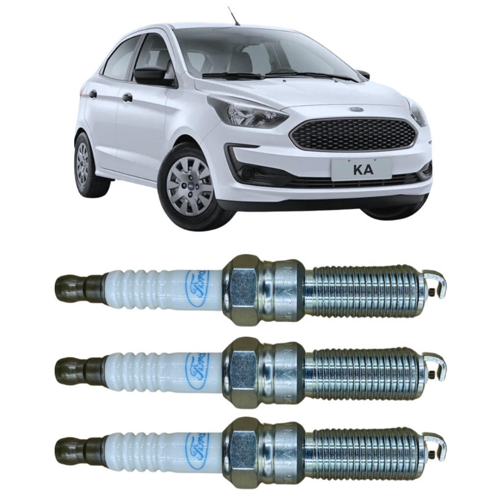 Jogo Vela Ford Ka 1.0 12V 3 Cil 2015 A 2021 - Original E3Bg.12405.Aa - Spare Parts and Accessories for Vehicles