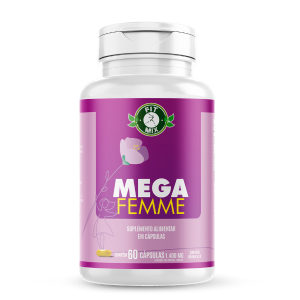 Mega Femme 1400mg 60cápsulas Fit Mix Ômega femme-linhça-prímula-borragem
