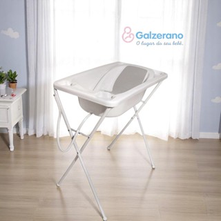 Banheira Para Bebê Galzerano Acqua Trio Branca Até 20Kg Com Suporte em Oferta na Shopee