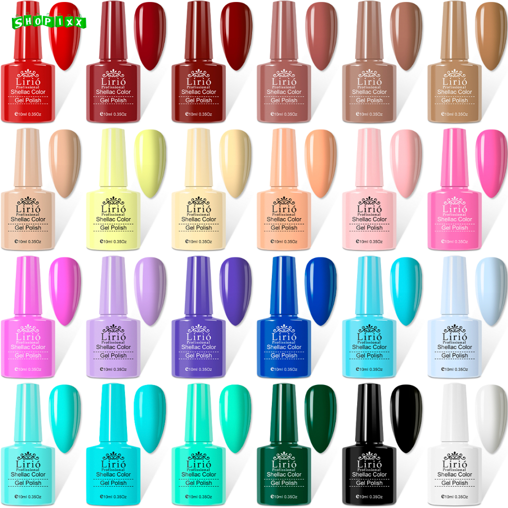 Kit 4 Esmalte Em gel Lirió Unha Profissional Color Gel Polish 10ml Unhas Acrigel Porcelana Manicure Profissional Oferta em Oferta na Shopee