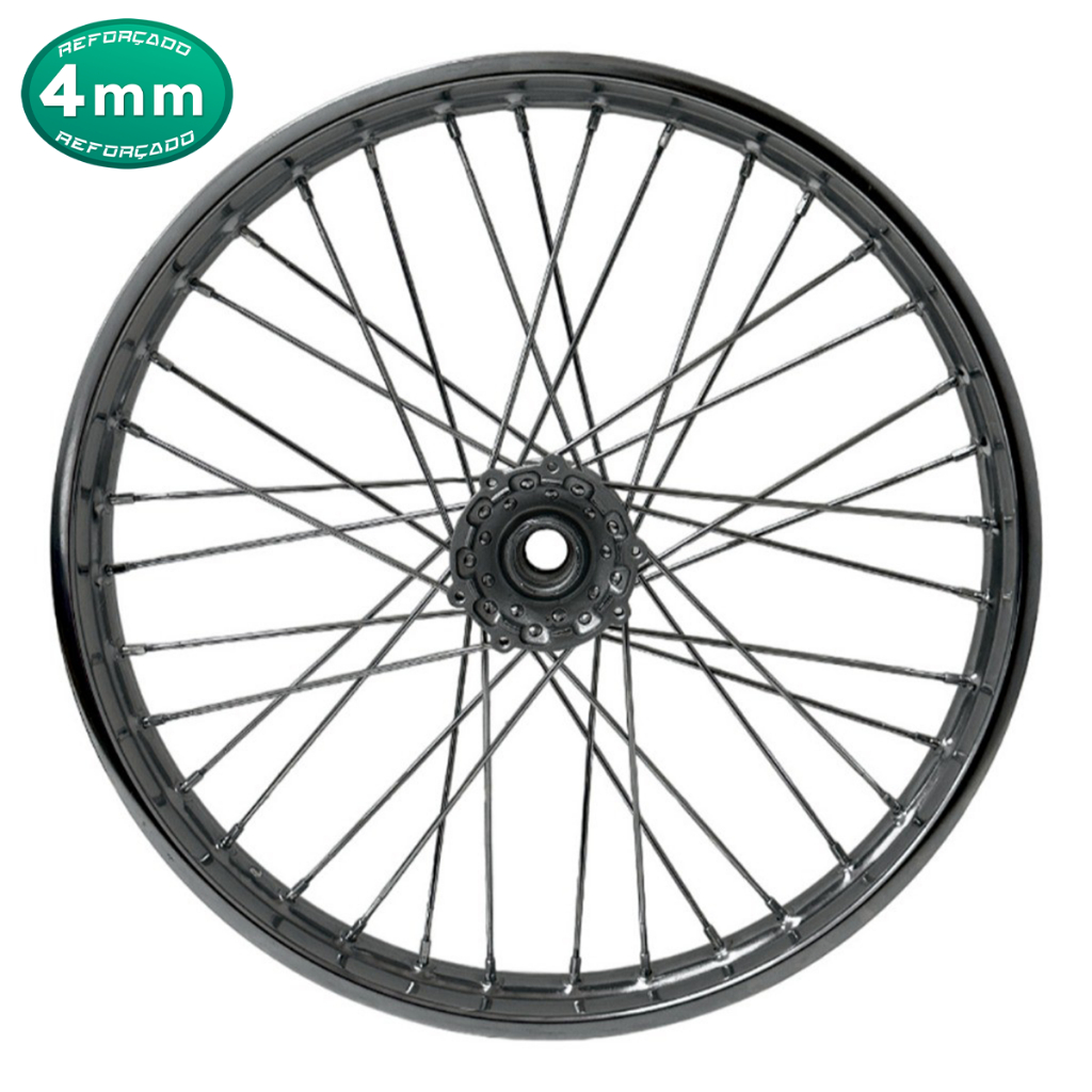 Roda Dianteira Xtz 150 Crosser Montada E Alinhada Raios 4mm Disco