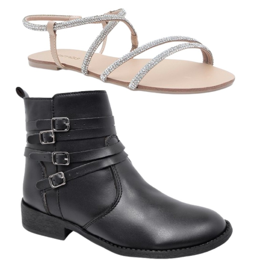 kit Bota Rasteirinha Via Miss Casual Cano Baixo Conforto e Estilo Dia a Dia Calce Fácil Resistente