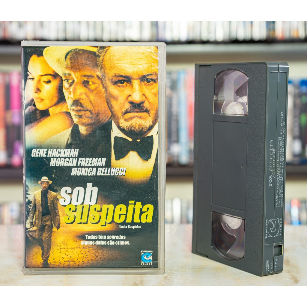 VHS Sob Suspeita - LEGENDADO - Gene Hackman Morgan Freeman Monica Belucci - Original - Fita de Vídeo Filme