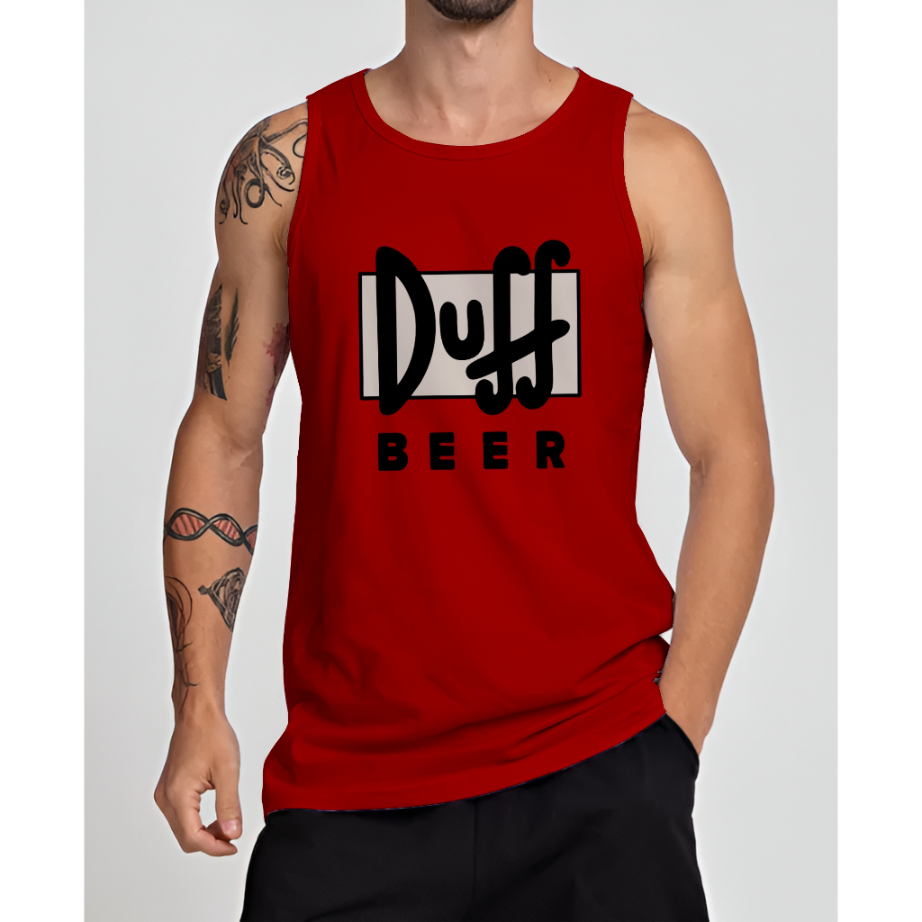 Camiseta Regata masculina Duff Beer Poliéster Estampa total em Oferta na Shopee