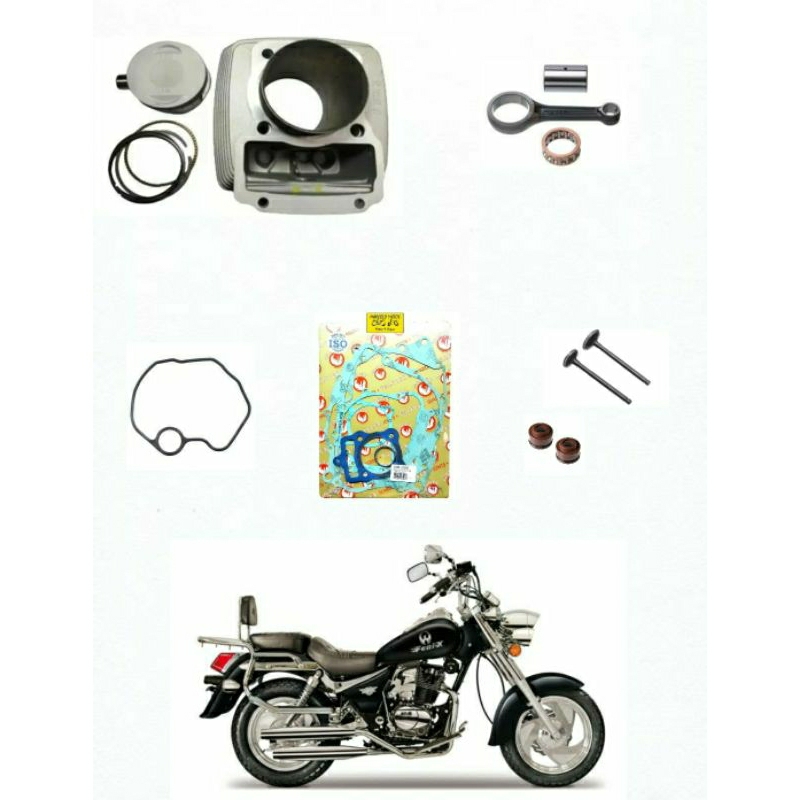 Kit cilindro completo biela Junta Válvulas Mvk Fenix 200