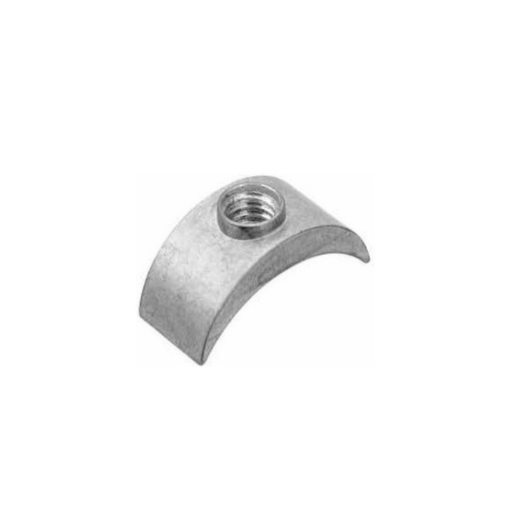 Porca Meia Lua Elíptica 1/4x25mm Para Parafuso De Cama - 20 Unidades