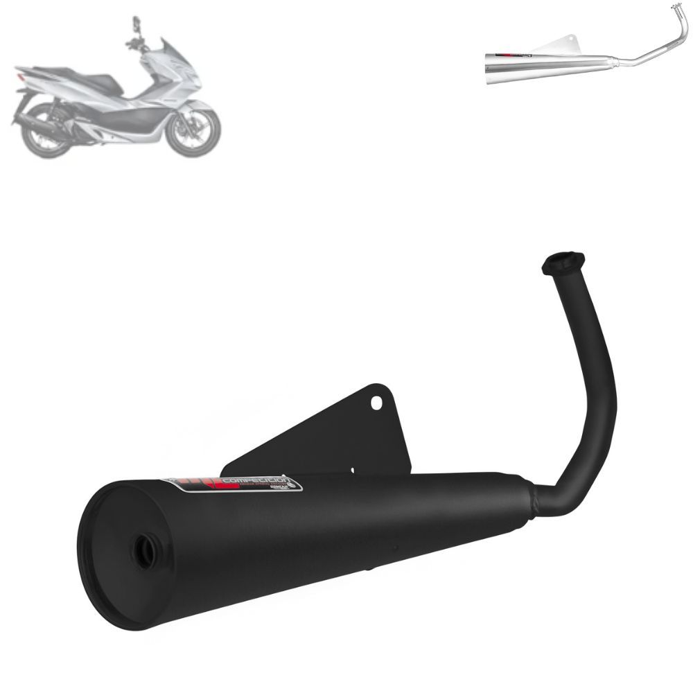 Escape Escapamento Curto Super Adventure Em Aço PCX 150 2017 ML Competition Ronco Esportivo em Oferta na Shopee