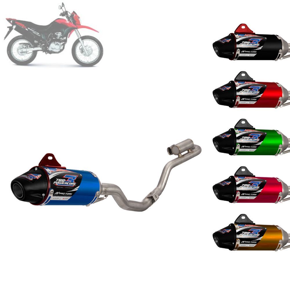 Escape Escapamento Esportivo Completo Pro Tork Powercore 3 Para Moto Honda Nxr 160 Bros 2015 A 2022