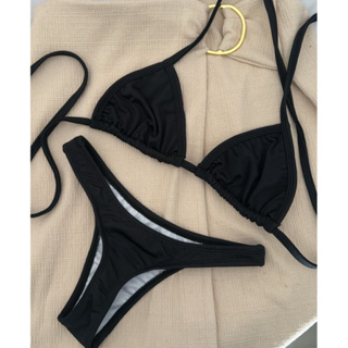 Biquini Fio Dental Cortininha Asa Delta do P ao GG Conjunto de Biquíni Diversas Cores Novo em Oferta na Shopee