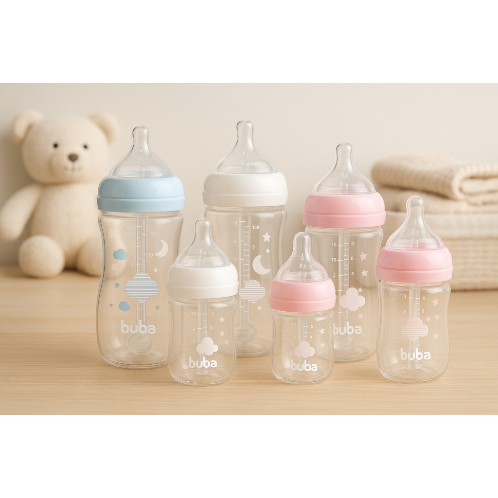 Kit 2 Mamadeira Infantil Buba 270ml 330ml Anticolica Bico Fluxo 2 e 3 em Oferta na Shopee
