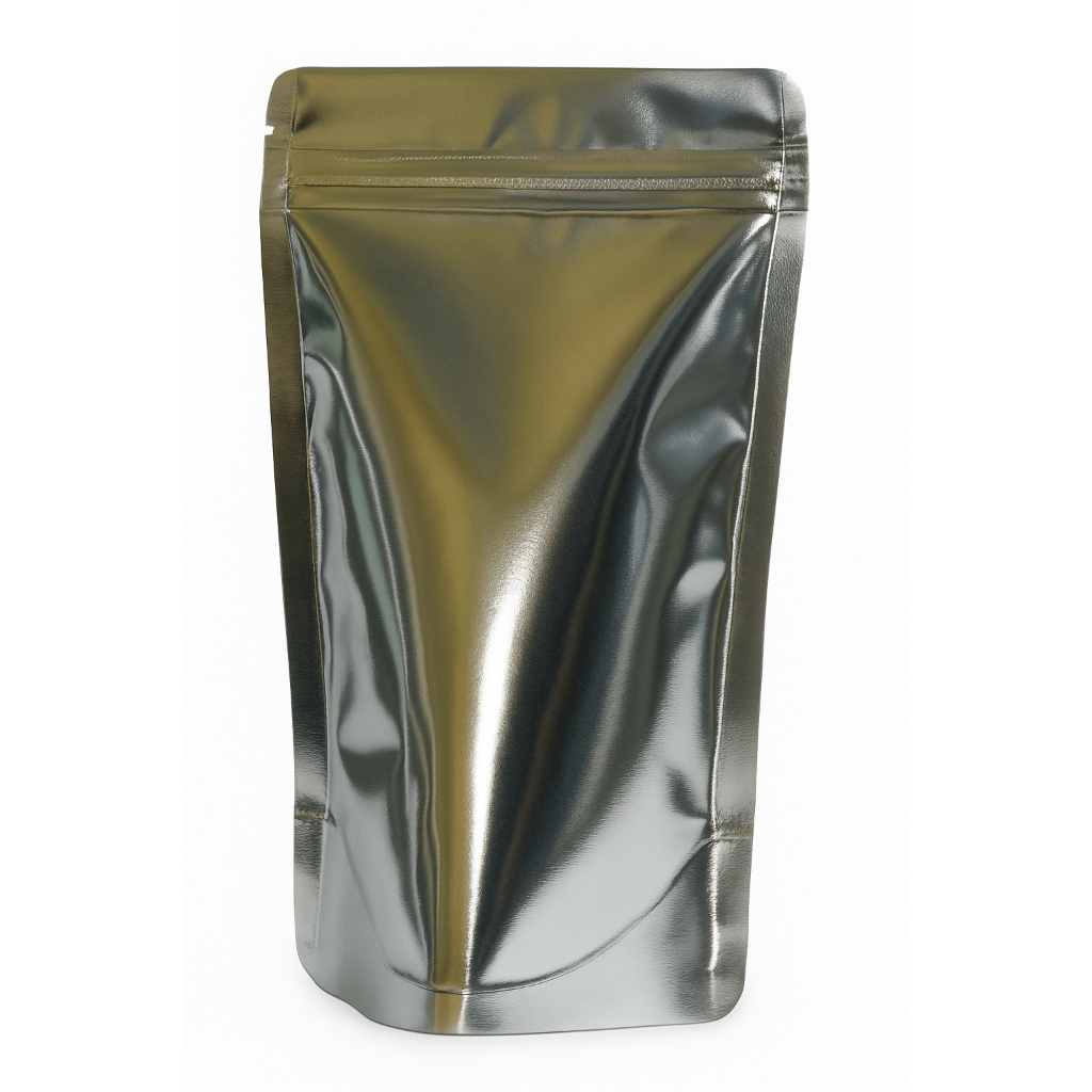 Embalagem Saquinho em Pé Stand Up Pouch 10x19,5 cm Metalizado Fecho Zip - 10 unidades em Oferta na Shopee