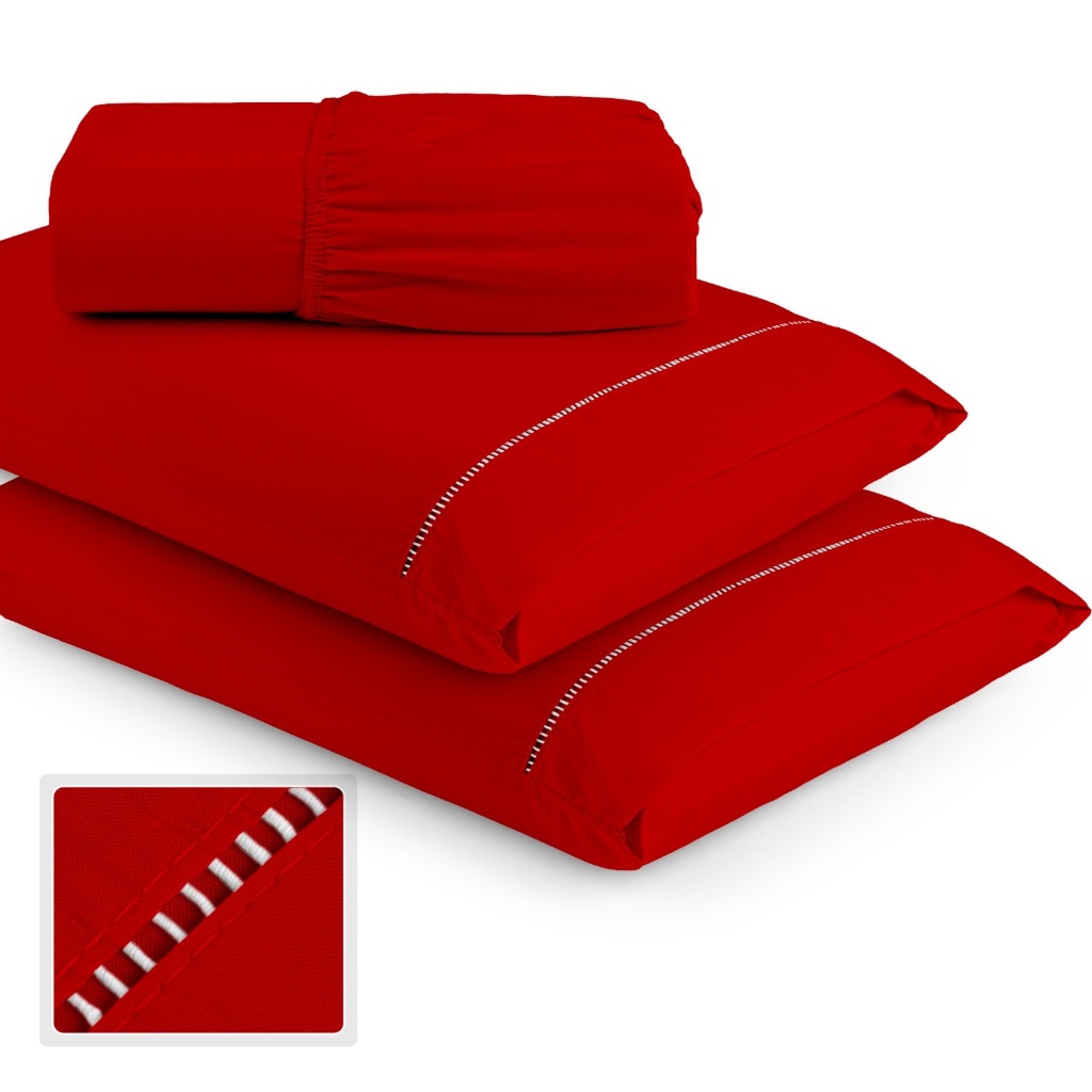 Lençol 400 Fios Micropercal Ponto Palito Tecido Acetinado Macio em Oferta na Shopee