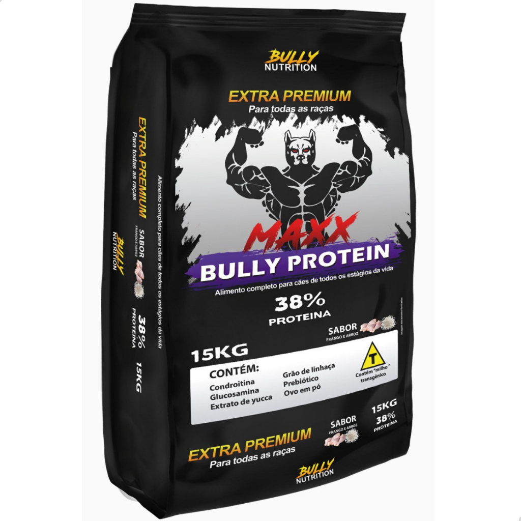 Ração Para Cachorros Todas Raças e Idades Extra Premium Max 15kg Bully Nutrition