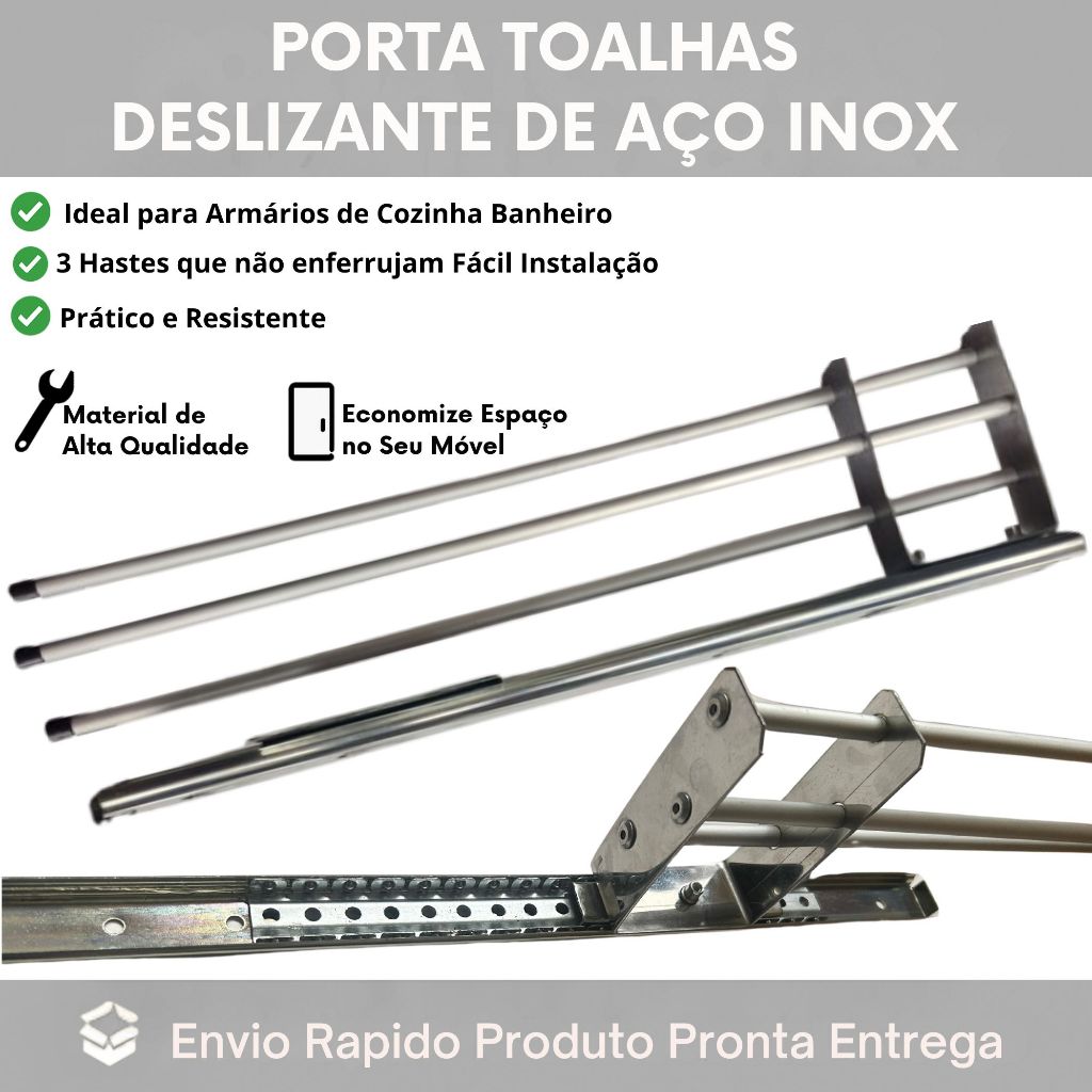 Porta Pano De Prato Suporte Toalha Triplo Deslizante Cozinha Armário em Oferta na Shopee