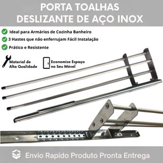 Porta Pano De Prato Suporte Toalha Triplo Deslizante Cozinha Armário em Oferta na Shopee