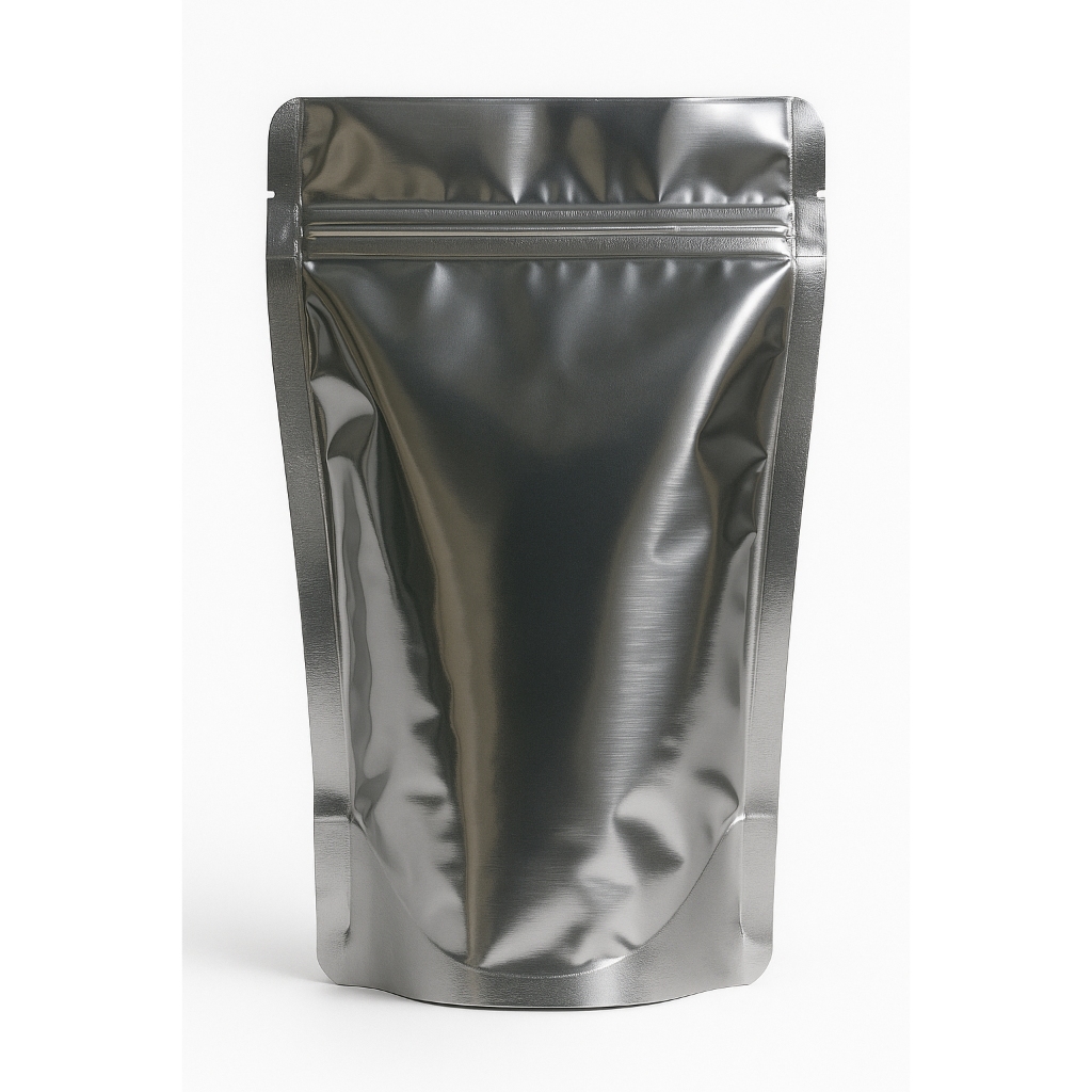 Embalagem Saquinho em Pé Stand Up Pouch 12,5x19,5 cm Metalizado Fecho Zip - 100 Unidades em Oferta na Shopee
