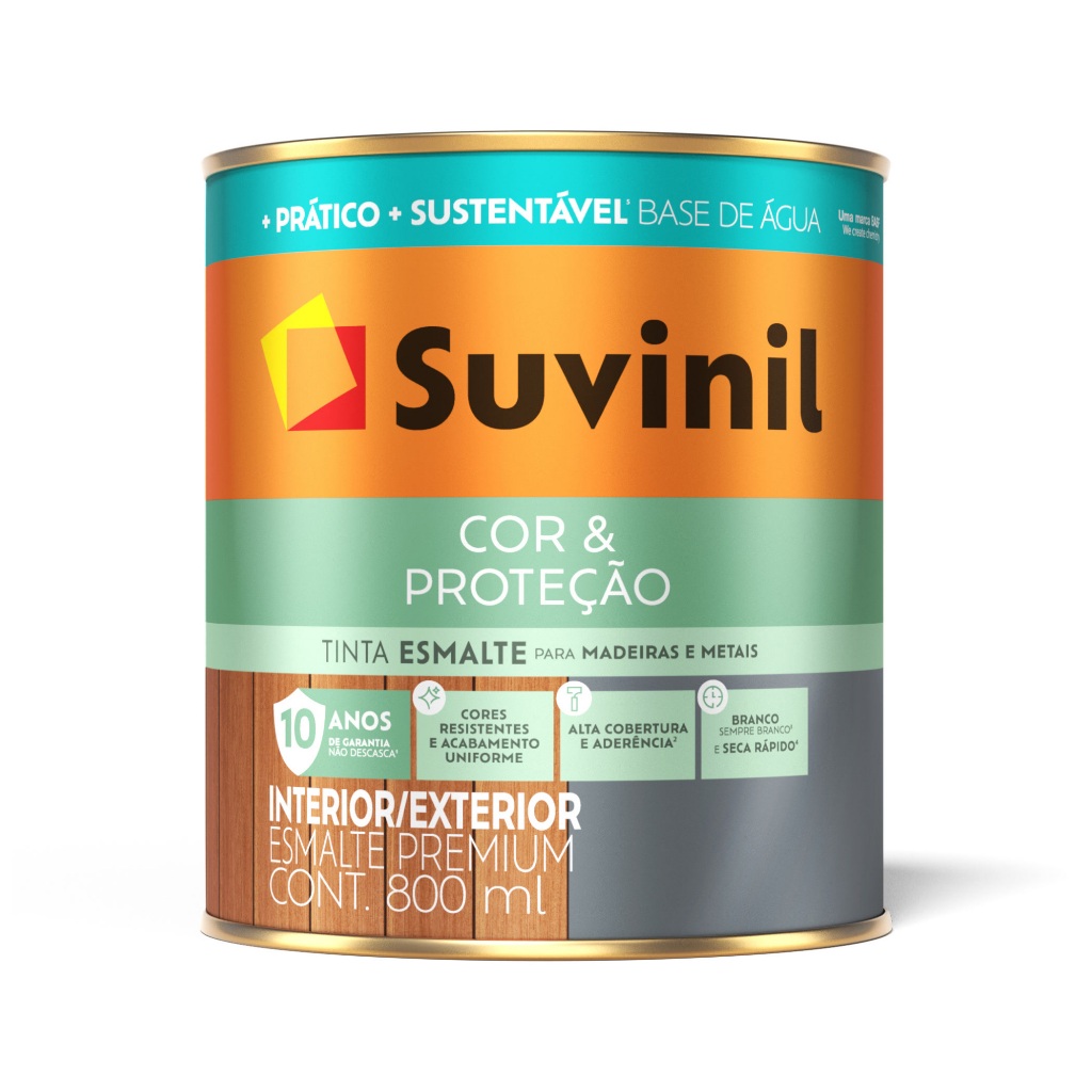 Tinta Esmalte Cor e Proteção Cores Mais Vendidas Acetinado 0,8L Suvinil em Oferta na Shopee