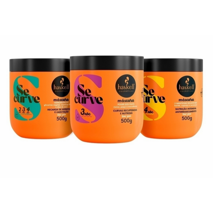 Mascara Hidronutrição, Poder dos Oleos e 3 Manteigas Se Curve Cronograma Kit