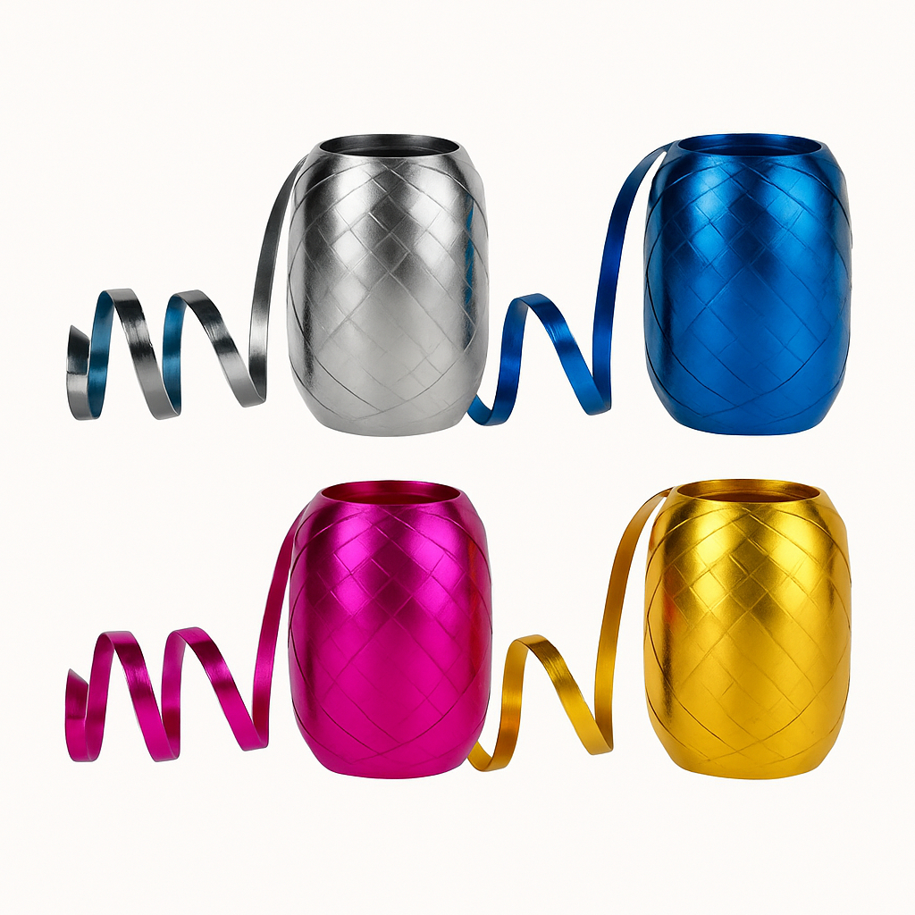 Fitilho Metalizado 10 Metros com 4 Unidades – Cores Sortidas – Decoração para Presentes e Festas em Oferta na Shopee