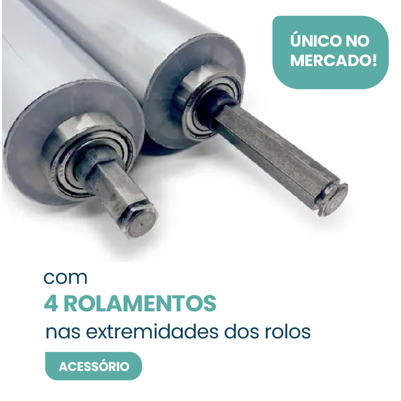 Cilindro Laminador de Massas eletrico 28cm Cromado Branco Com Cortador de massas AND e ponto! — imagem 2 de 2