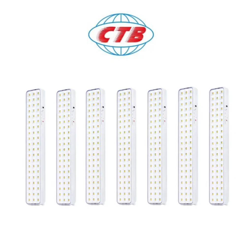 Kit 7 Luminárias Emergência 60 Leds 5w Recarregável Luz 6500k Cor Branco Bivolt 110v/220v