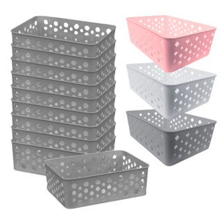 Kit 10 Cestos Premium Organizador Multiuso 19x13cm Para Gavetas Lavanderia e Armario em Oferta na Shopee