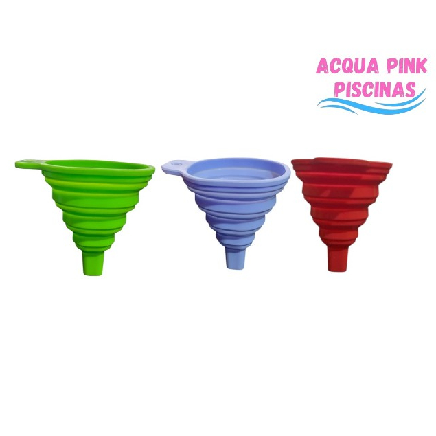 Funil Retrátil Dobrável Silicone Cozinha Utilidades